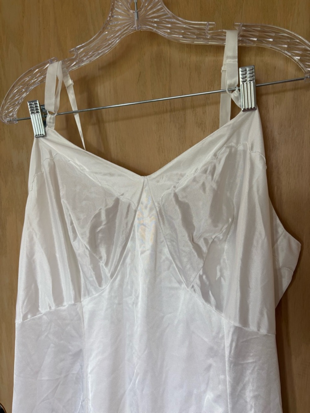 Vintage White Women's Slip Dress with Adjustable Straps